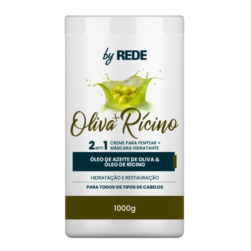 Creme Para Pentear By Rede 2 Em 1 Oliva + Rícino 1kg