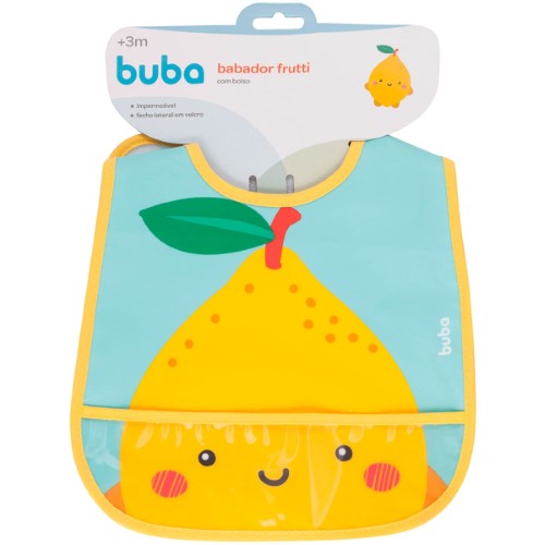 Babador com Bolso Buba Frutti Limão com 1 unidade