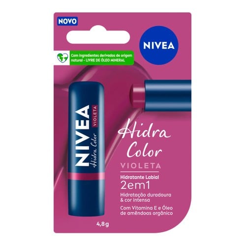 Hidratante Lábial Nívea Hidra Color Violeta 4,8g