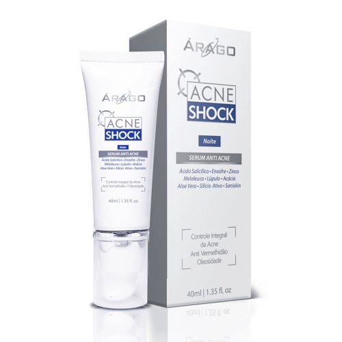 Sérum Facial Árago Acne Shock Anti Acne Noite 30ml