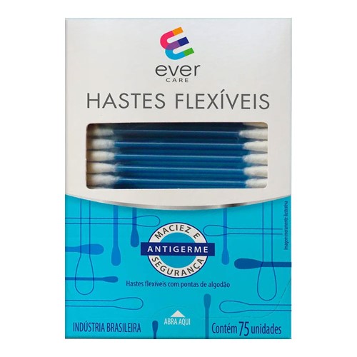 Hastes Flexíveis Ever Care 75 Unidades