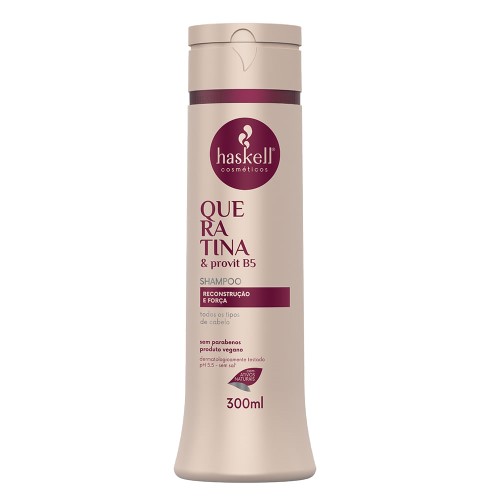 Shampoo Haskell Queratina Sem Sal com 300ml