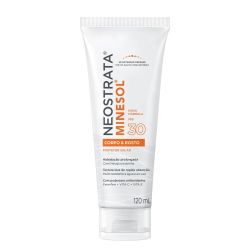 Protetor Solar Fluido Hidratante Neostrata Minesol Corpo & Rosto FPS 30 120 ML