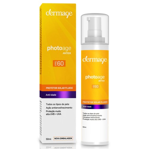 Protetor Solar Facial Dermage - Photoage Fluido Antiox FPS 60