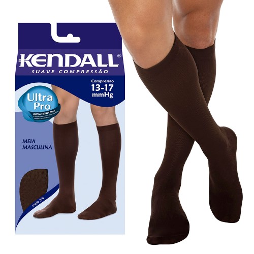 Meia Kendall Suave Compressão Masculina Marrom M