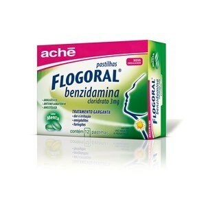 Flogoral Sabor Menta com 12 Pastilhas