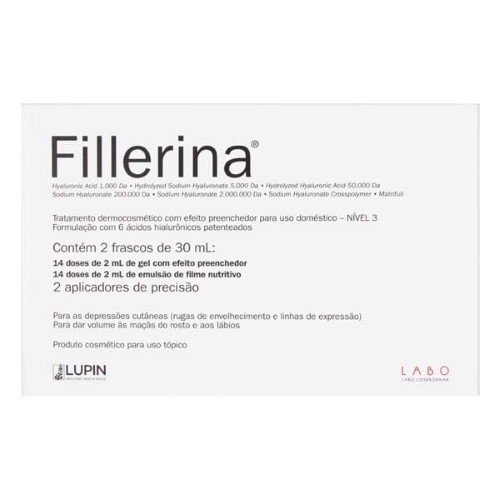 Fillerina Tratamento Facial Efeito Preenchedor Nível 3 com 2 Frascos de 30ml cada