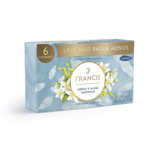 Sabonete Francis Clássico Neroli e Algas Marinhas Promopack 6 unidades 90g cada