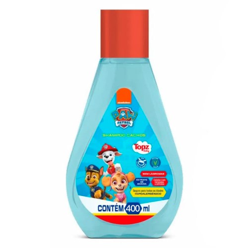 Shampoo Infantil Topz Baby Patrulha Canina Cachos 400ml