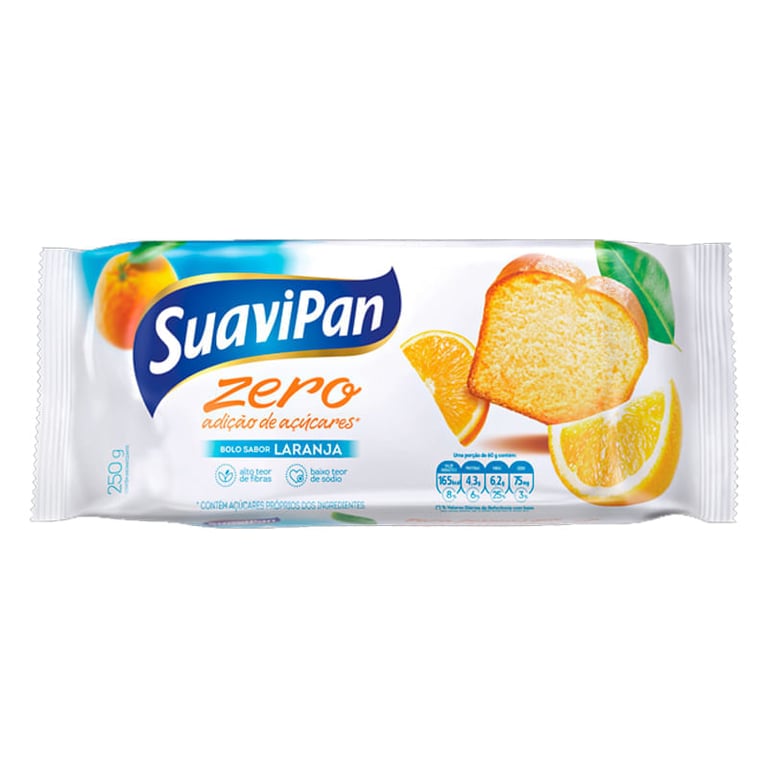 Bolo Zero Açúcar SuaviPan Laranja 250g