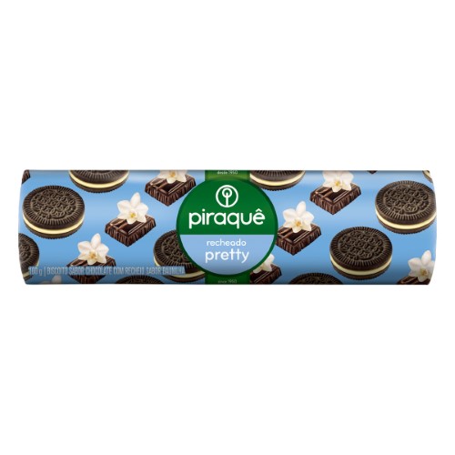 Biscoito Piraque Recheado Baunilha Pretty 200G - Piraque