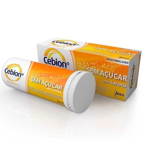 Cebion 1g Vitamina C Laranja Sem Açúcar com 10 Comprimidos