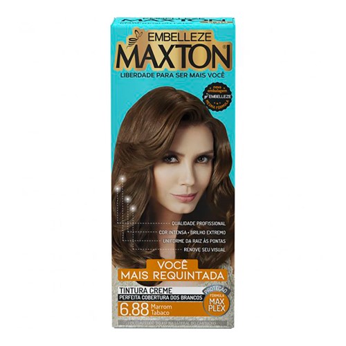 Tintura Creme Maxton 6.88 Marrom Tabaco com 1 Unidade