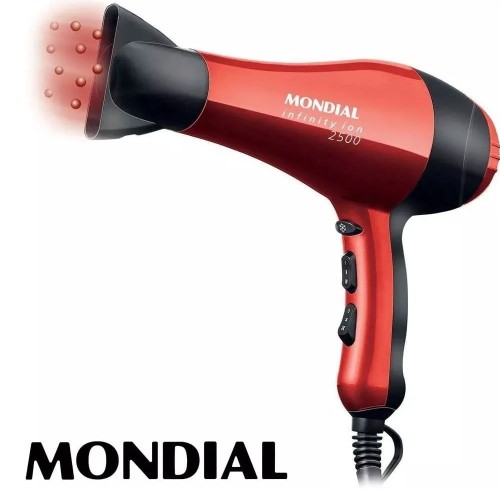 Secador De Cabelo Mondial 1900w Infinity Tourmaline Íon Jato