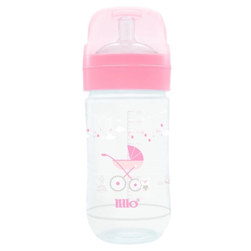 Mamadeira Lillo Evolution Silicone Rosa 300ml