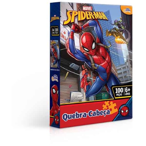 Quebra Cabeça Marvel Homem Aranha com 100 Peças