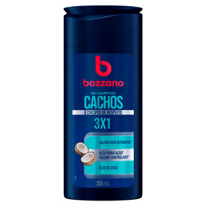 Shampoo Bozzano Cachos e Crespos 3 x 1 Óleo de Coco 200ml