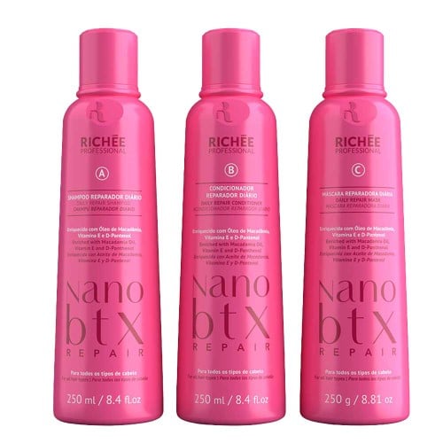 Richée Professional Home Care Nanobtx Repair Kit Shampoo + Condicionador + Máscara