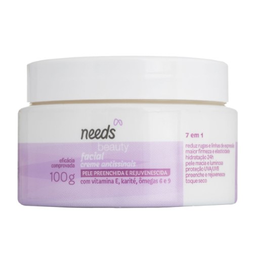 Creme Facial Antissinais Needs 7 em 1 com Vitamina E 100g