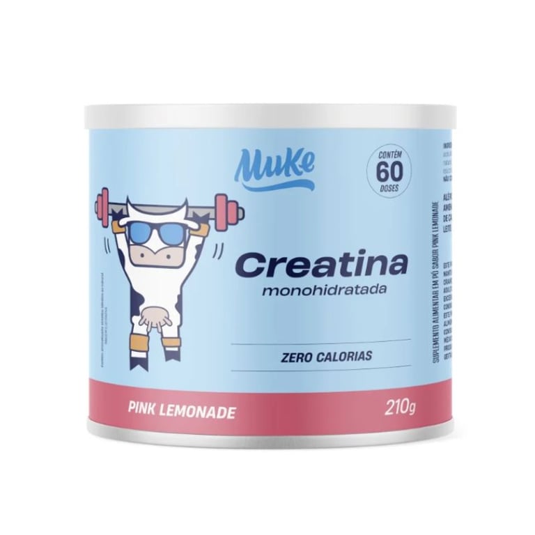 Creatina Monohidratada Muke Pink Lemonade Mais Mu 210g