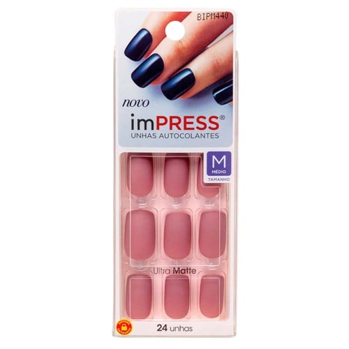 Unhas Postiças Kiss NY imPRESS Matte Md Secret