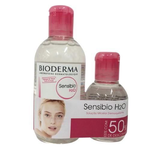 Água Micelar Bioderma Sensibio H2o Dermatológica Calmante 250ml + Água Micelar Bioderma Sensibio H2o Dermatológica Calmante 100ml