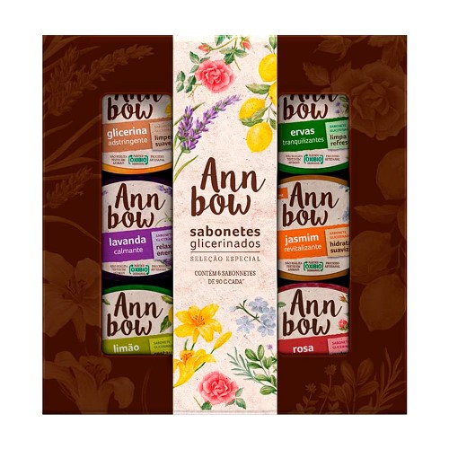 Estojo Sabonetes Ann Bow 90g 6 Unidades