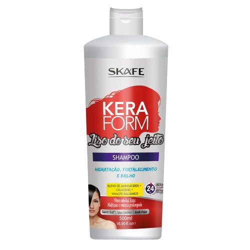 Shampoo Keraform Liso do seu Jeito Skafe