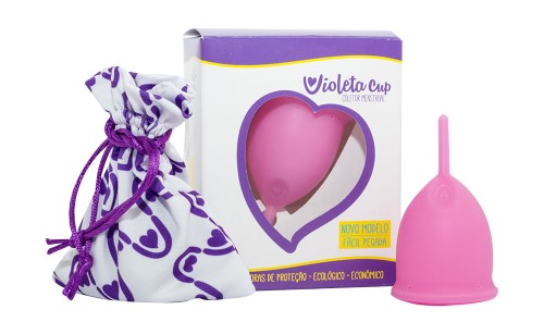 Coletor Menstrual Tipo B (Mulheres até 29 anos e sem filhos) - Violeta Cup Rosa