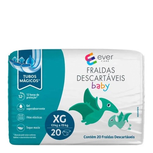 Fralda Descartável Ever Care Baby XG 20 Unidades