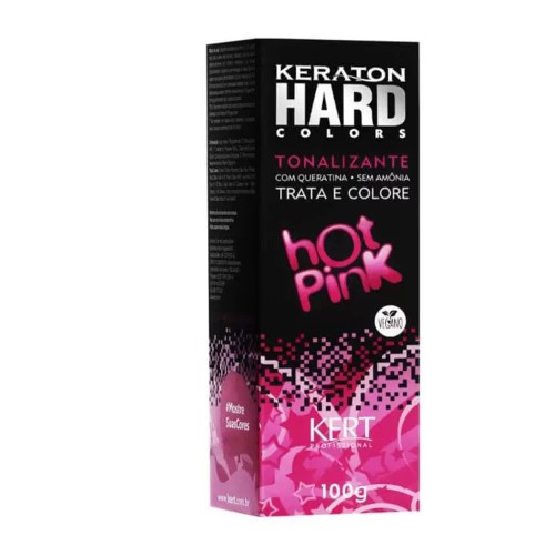 Tonalizante Keraton Hard Colors Hot Pink com 100g