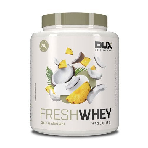 Fresh Whey Dux Sabor Coco e Abacaxi com 20g Proteína Pote 450g