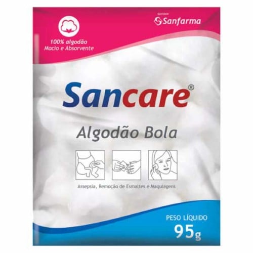 Algodão bolas Sancare 95g