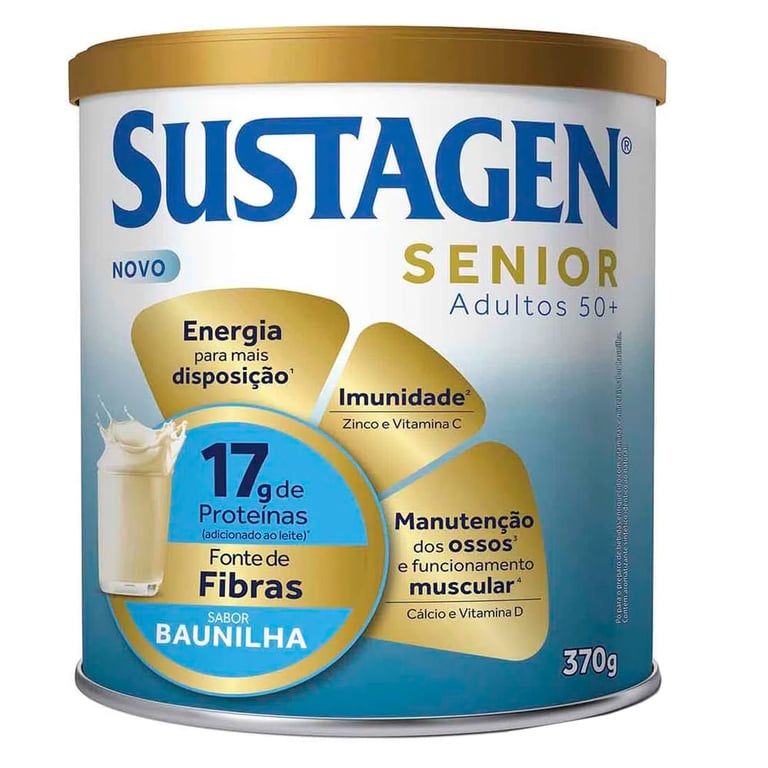 Complemento Alimentar Sustagen Senior Adultos 50+ Sabor Baunilha 370g