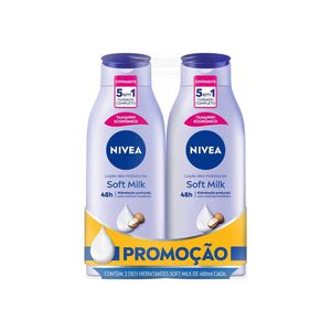 Loção Hidratante Desodorante Nivea Soft Milk 2 Unidades de 400ml Cada