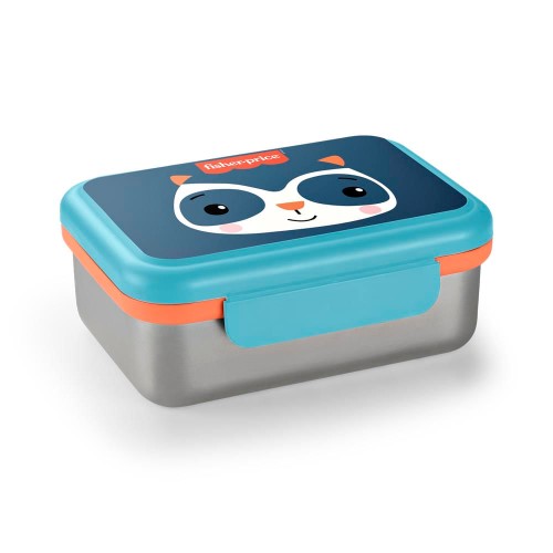 Bento Box em Aço Inox Hot & Cold Azul Fresh Fisher-Price - BB1092