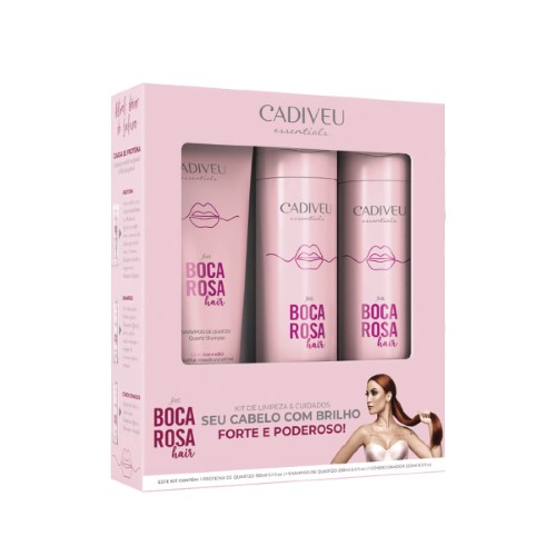 Cadiveu Boca Rosa Hair Quartzo Kit - Shampoo + Condicionador + Pré Shampoo