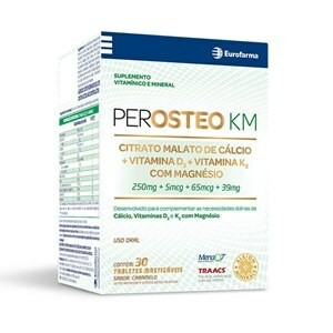 Suplemento Vitaminico Perosteo KM Eurofarma 30 tabletes mastigáveis