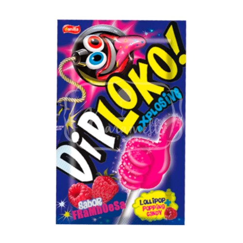 Pirulito Dip Loko Boom Explosive Sabor Framboesa 11g