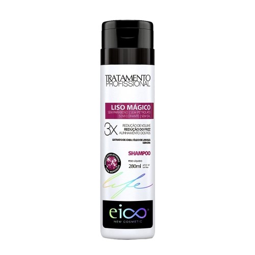 Shampoo Eico New Cosmetic Liso Mágico 280ml