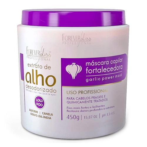 Máscara Capilar Forever Liss Alho Fortalecedora Uso Profissional com 450g