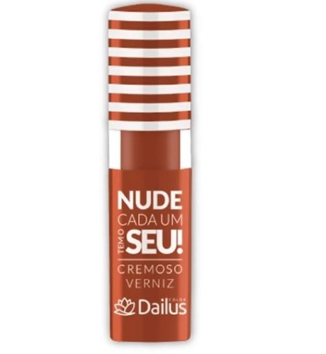 Batom Cremoso Brilho Verniz Dailus Nude Cada um Tem o Seu! Cor 12 Caramelo com 4,0g