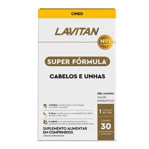 Lavitan Super Fórmula Cabelos e Unhas - 30 comprimidos