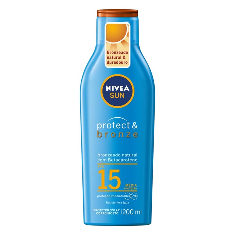 Protetor Solar Nivea Sun Protect & Bronze FPS 15 200ml