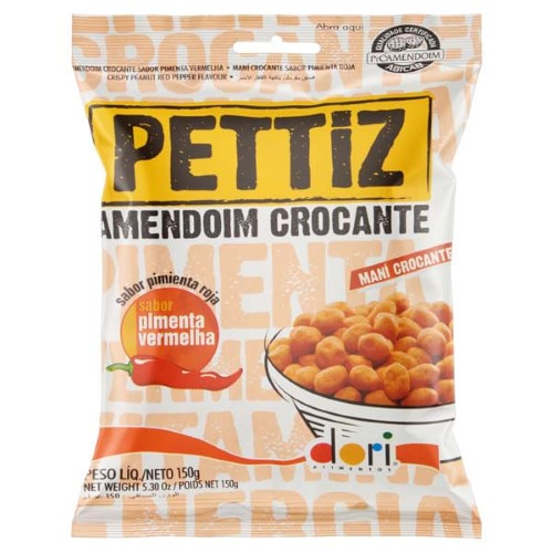 Amendoim Crocante Pimenta-Vermelha Dori Pettiz Pacote 150G