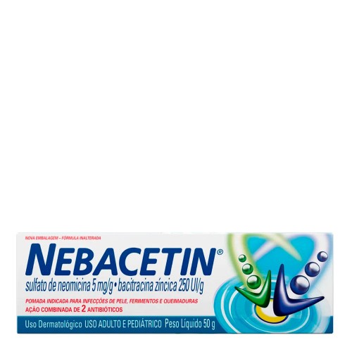 Nebacetin 5Mg/G + 250Ui/G Pomada Bisnaga Com 50G