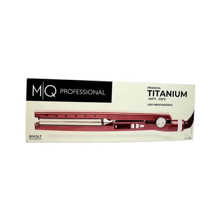 Prancha Titanium Marsala Bivolt - Mq Profissional