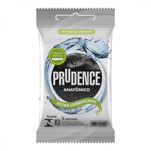 Preservativo Prudence Anatômico Extra Lubrificado 3 Unidades