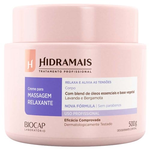 Creme para Massagem Hidramais Relaxante Lavanda e Bergamota 500g