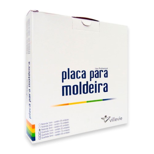 Placa para Moldeira Redonda 3mm com 5 - Villevie